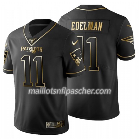 Maillot New England Patriots Julian Edelman 11 Nike Noir Golden Edition 100th - Homme